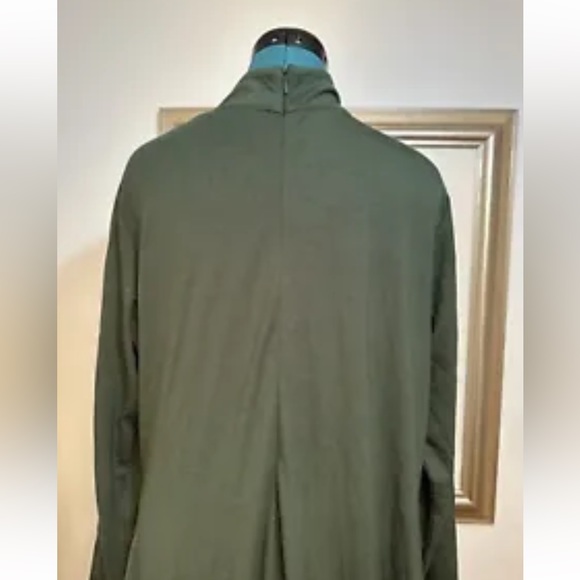 Studio Park x Shawn Killinger Green Stretch Long Sleeves Mock-Neck Dress Sz XLP - Picture 5 of 7